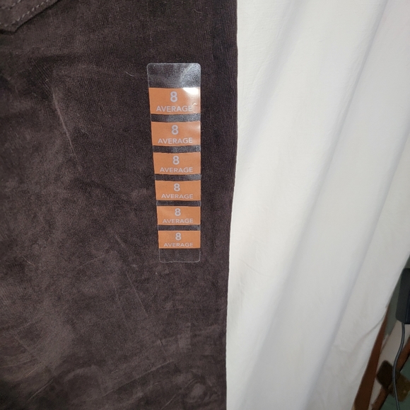 NWT Gloria Vanderbilt size 8 average corduroy Amanda 2.0 brown slim leg pants - Picture 6 of 6